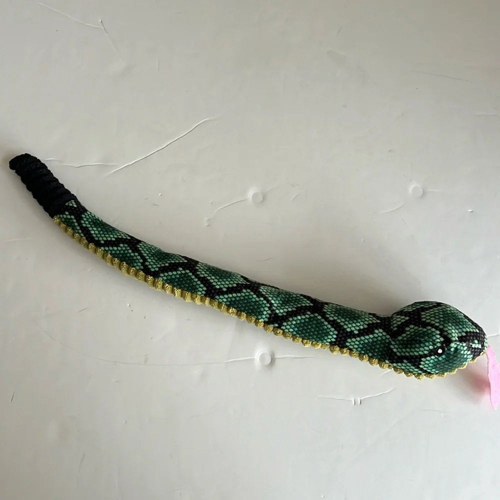 Spot Green Plush Snake Crinkle Dog Toy